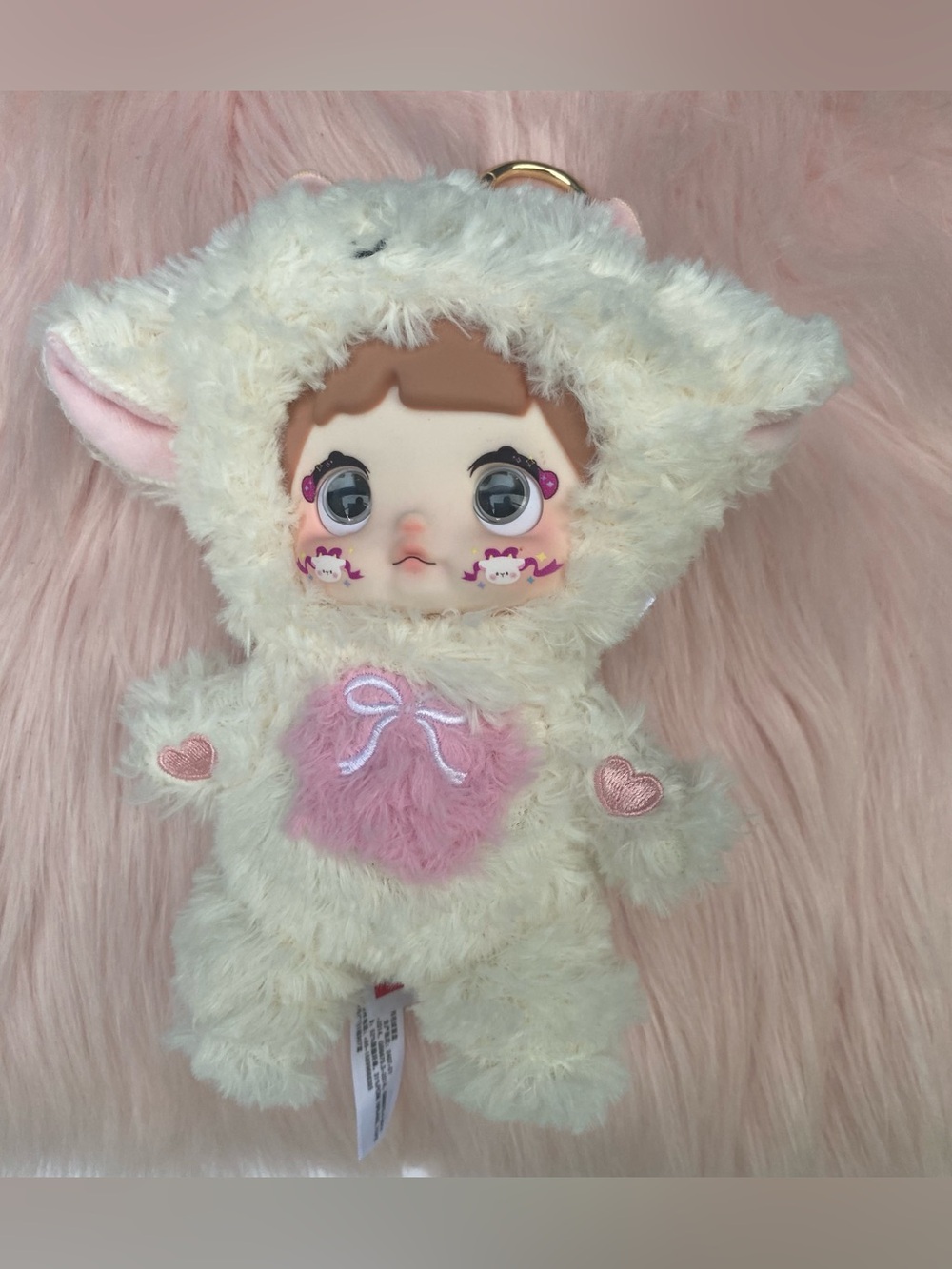 Nommi Plush Lamb Keychain - Cream with Pink Accents💕 Good condition ✨🤎 - Picture 12 of 12